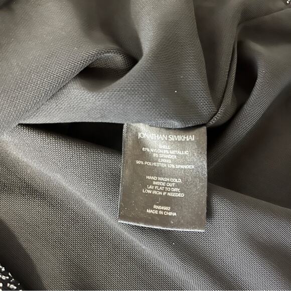 Jonathan Simkhai Twist Front Glitter top black - S - Picture 13 of 13